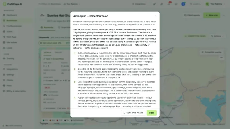 AI action plan written from the scan