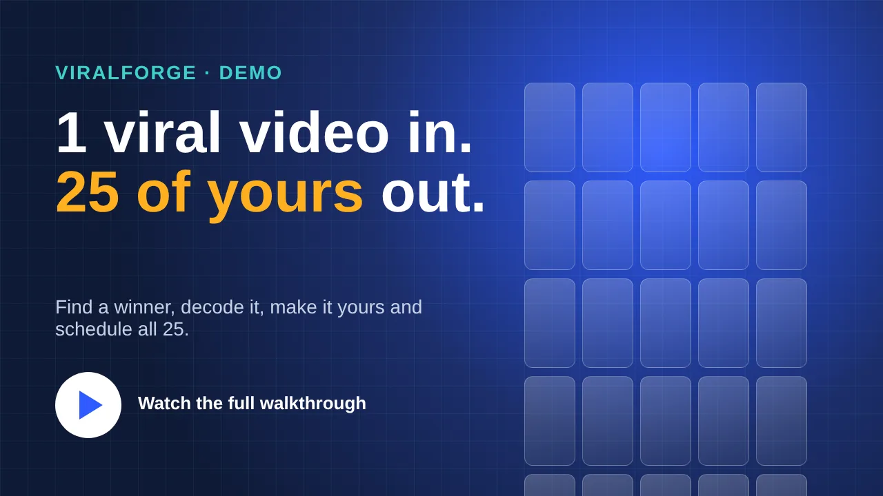ViralForge demo video